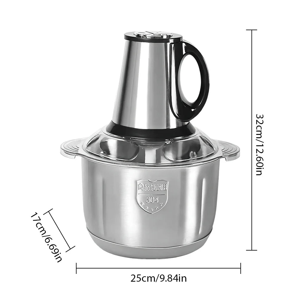 5L Electric Meat Grinder Stainless Steel Food Processor Chopper guitar ketable and Fruit Chopper House Grinder