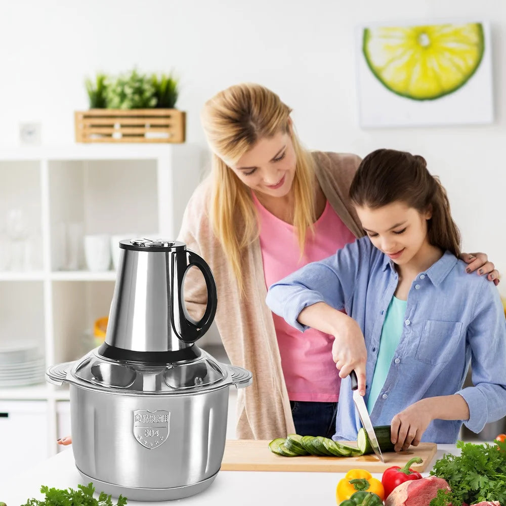 5L Electric Meat Grinder Stainless Steel Food Processor Chopper guitar ketable and Fruit Chopper House Grinder