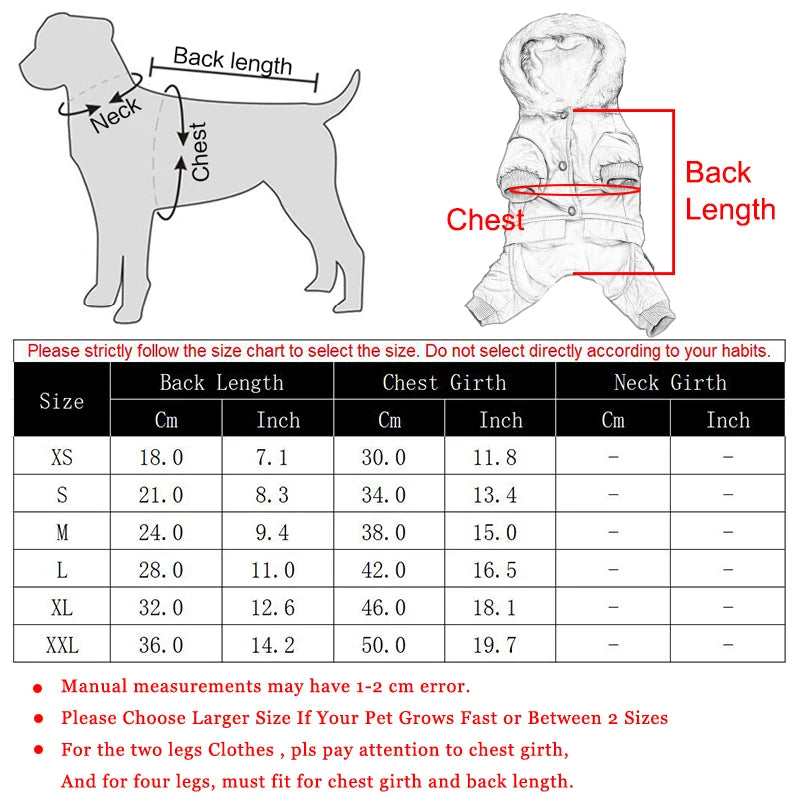 Dog Clothes Winter Warm Puppy Pet Coat Fashion Printed Jackets For Small Dogs Hooded Chihuahua Yorkshire Jumpsuits Dog Clothing