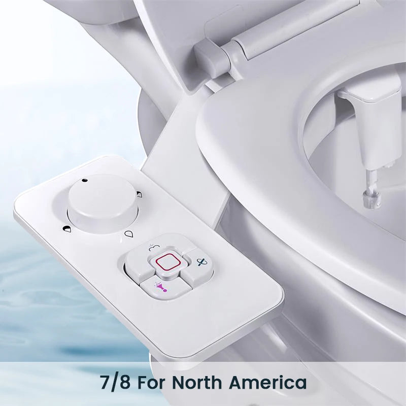 Samodra Toilet Bidet Shower Ultra-thin Bidet Toilet Seat Attachment Non-electric Bidet sprayer Dual Nozzles Frontal & Rear Wash