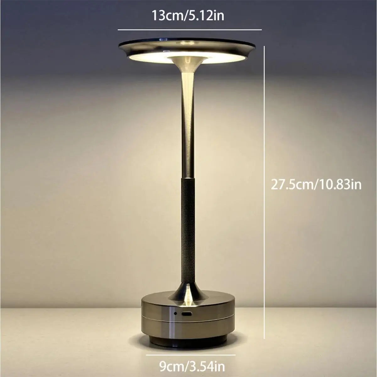 3 Color Table Lamp Black Led Rechargeable Usbc Silver Usb Gold Night Touch Dimmable Touch Control Eye Protected Bedside Aluminum