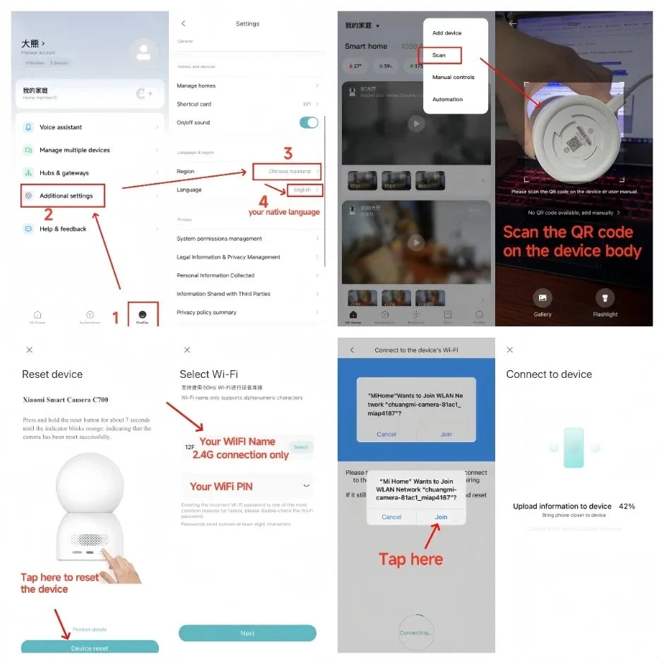 XIAOMI Smart Camera 4 8MP 4K UHD Indoor Monitoring Remote 360-degree No-dead-angle Night Vision Network Home Camera