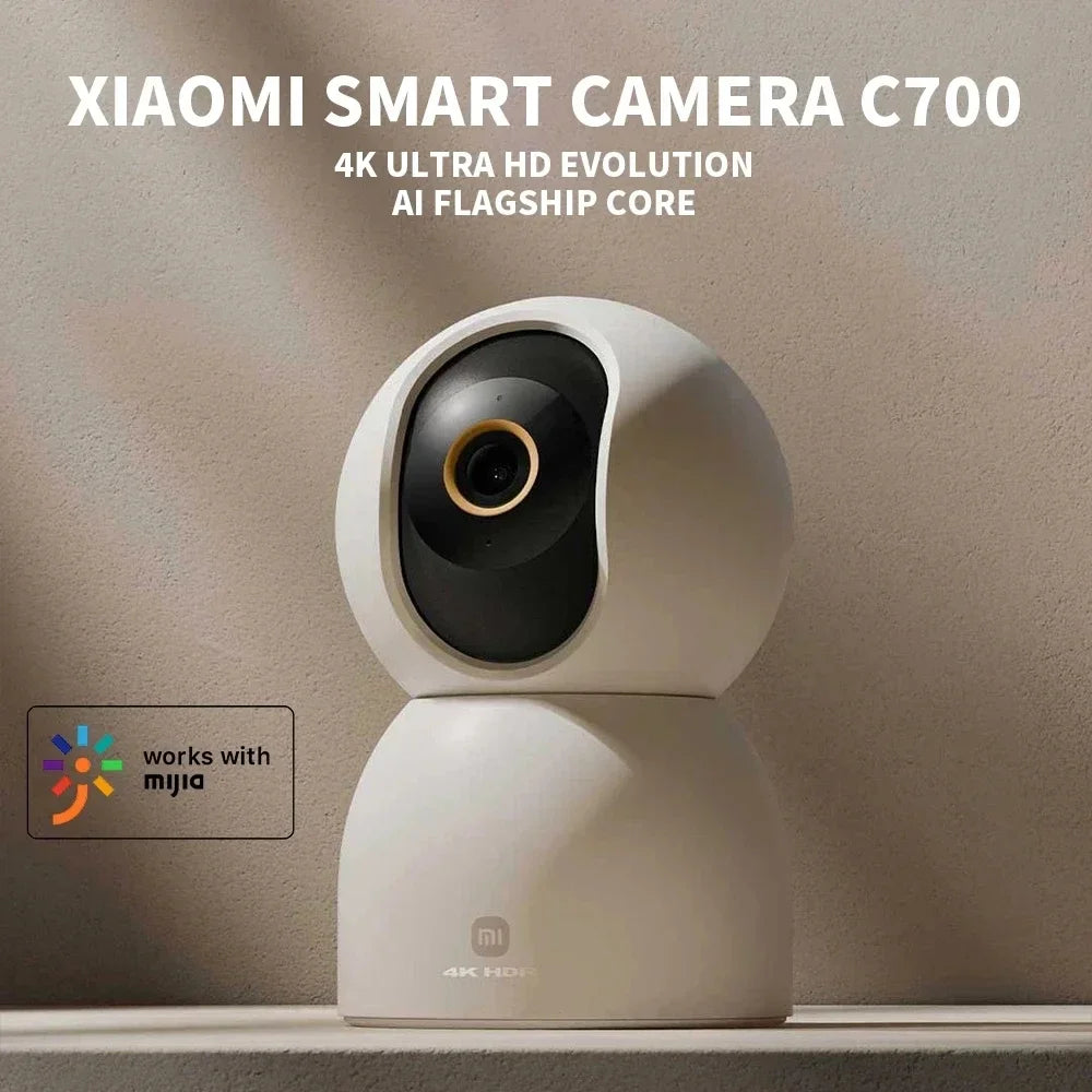 New Xiaomi Smart Camera C700 8MP 4K Ultra HD Low Light Full-color Baby Cry Detection Two-Way Voice Call Surveillance Camera