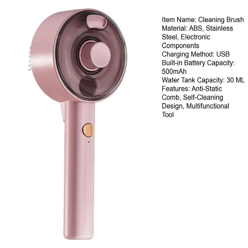 Cat Spray Brush for Shedding Pet Dog Cat Brush with Steam Self Cleaning Dog Steamy Brush Pet Hair Removal Grooming Steam Comb