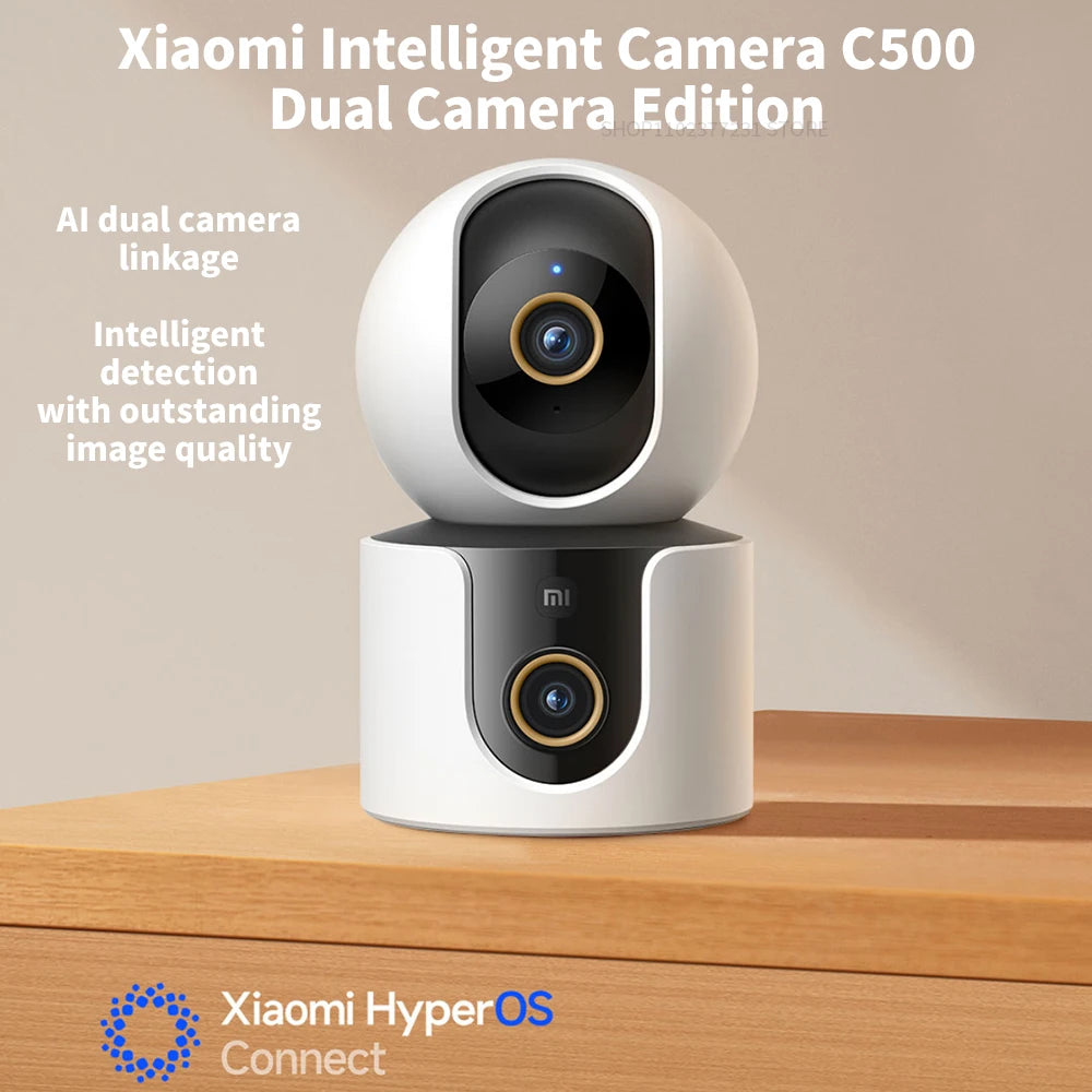 Xiaomi C500 Smart Camera Dual Lens PTZ 360° Pets&Facial Detection 4 Million pixels Full Color Night Vision WiFi 6 For MiHome app