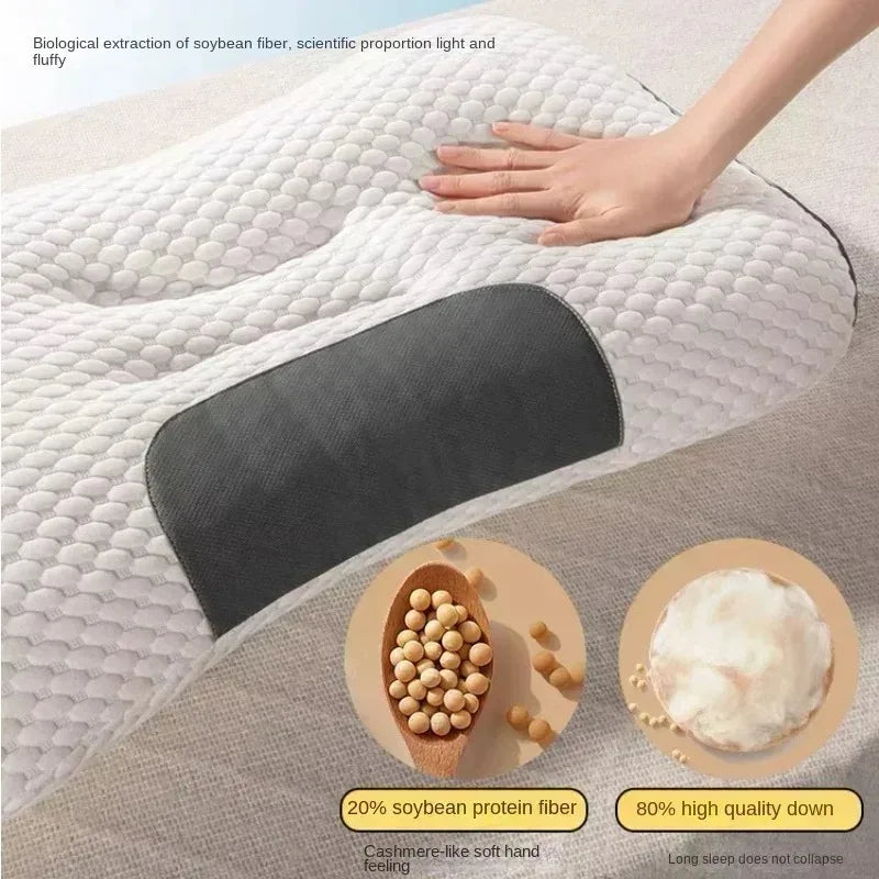 Cervical Orthopedic Neck Pillow Help Sleep And Protect The Pillow Neck Household Soybean Fiber SPA Massage Pillow For Sleeping