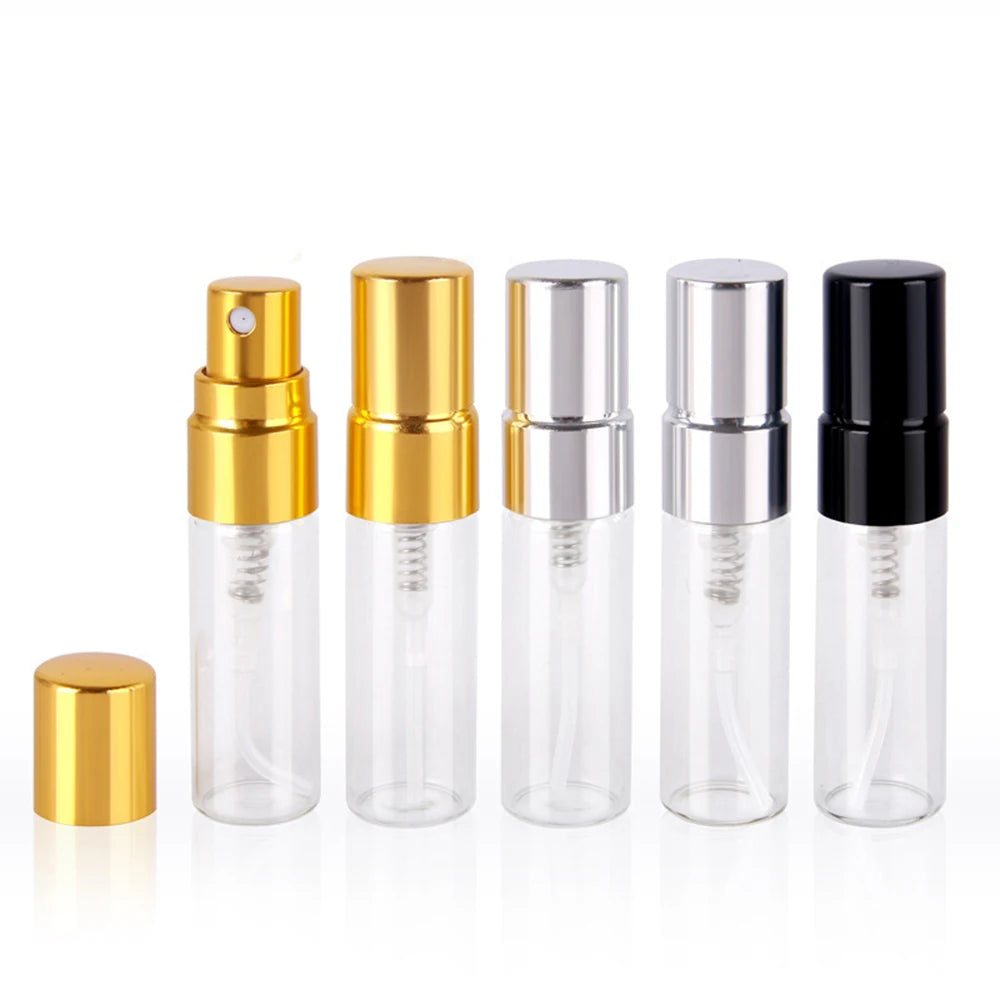 50pcs 100pcs 2ml 3ml 5ml 10ml Refillable Perfume spray Bottle Empty Mini Spray Bottle Perfume Bottles Atomizer Container