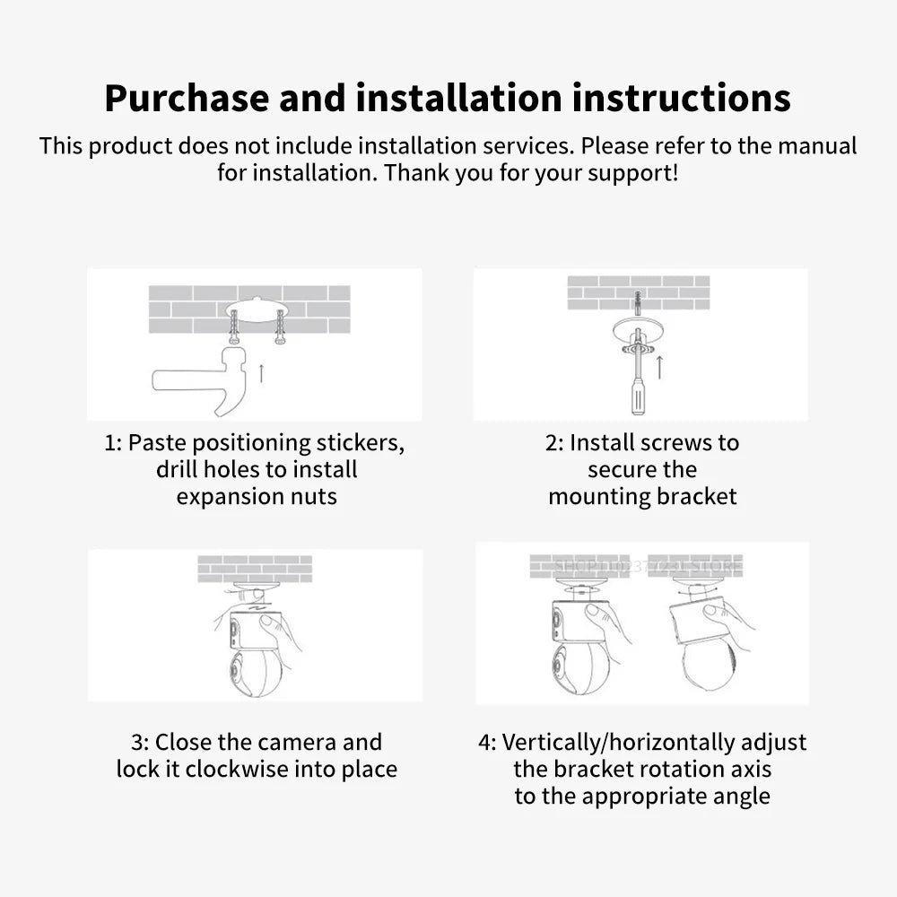 Xiaomi C500 Smart Camera Dual Lens PTZ 360° Pets&Facial Detection 4 Million pixels Full Color Night Vision WiFi 6 For MiHome app