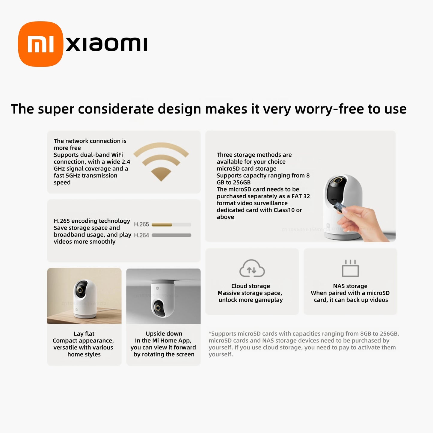 Xiaomi Smart Camera 3 Pro PTZ Version 360° Ultramicroscopic Full Color AI Human Pet Baby Cry DetectionHDR 2.4/5GHz Mesh Gateway