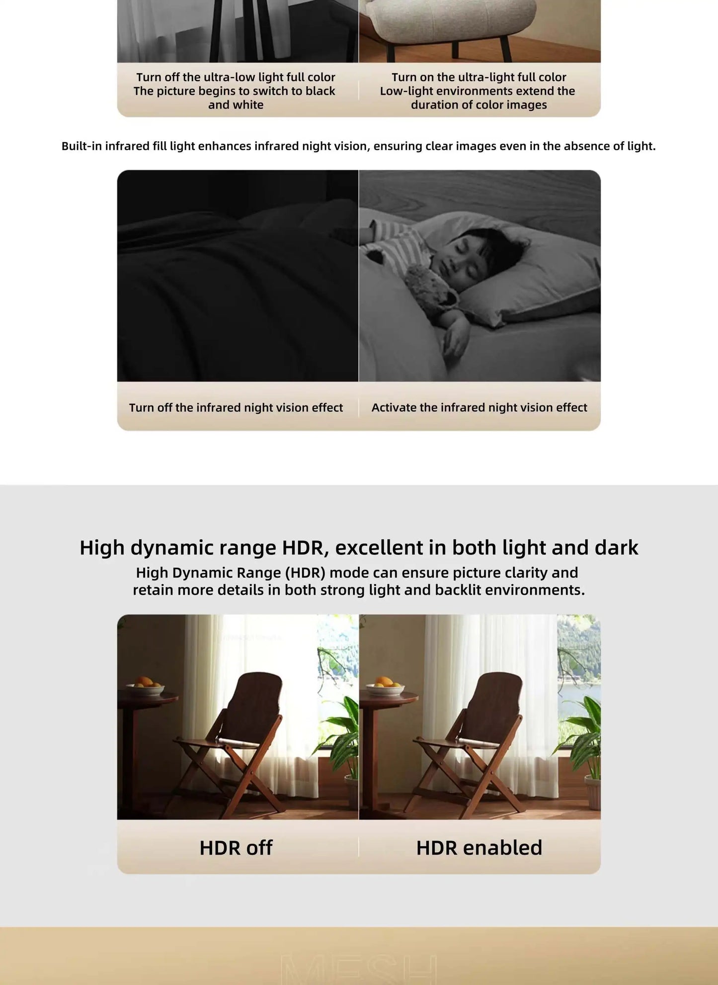 Xiaomi Smart Camera 3 Pro PTZ Version 360° Ultramicroscopic Full Color AI Human Pet Baby Cry DetectionHDR 2.4/5GHz Mesh Gateway