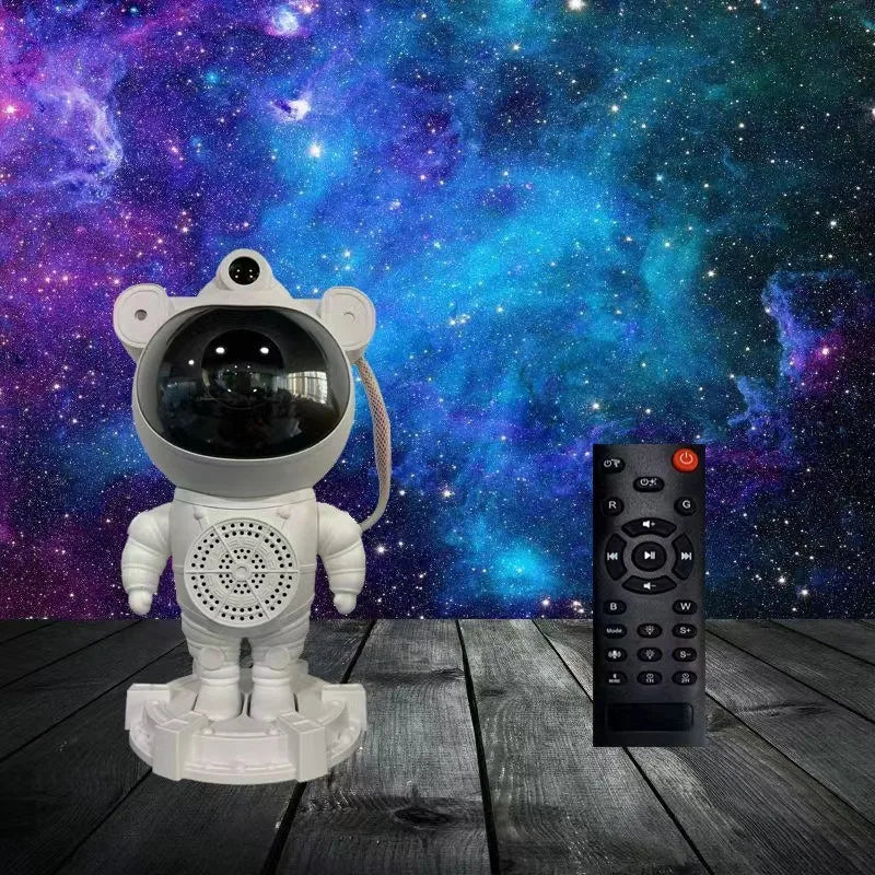 Astronaut Galaxy Projector-Star Projector Bluetooth Speaker White Noise Star Moon Lights for Bedroom Starry Space Ceiling Lamp