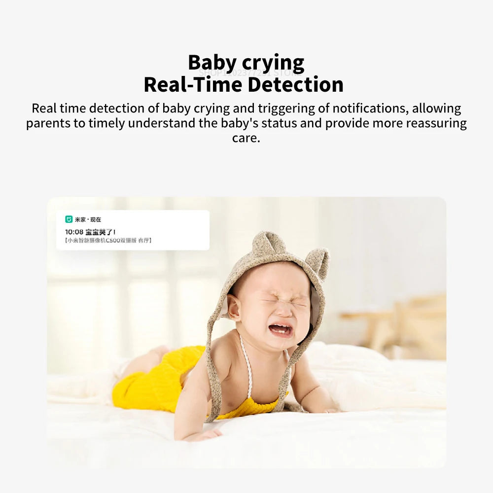 Xiaomi C500 Smart Camera Dual Lens PTZ 360° Pets&Facial Detection 4 Million pixels Full Color Night Vision WiFi 6 For MiHome app
