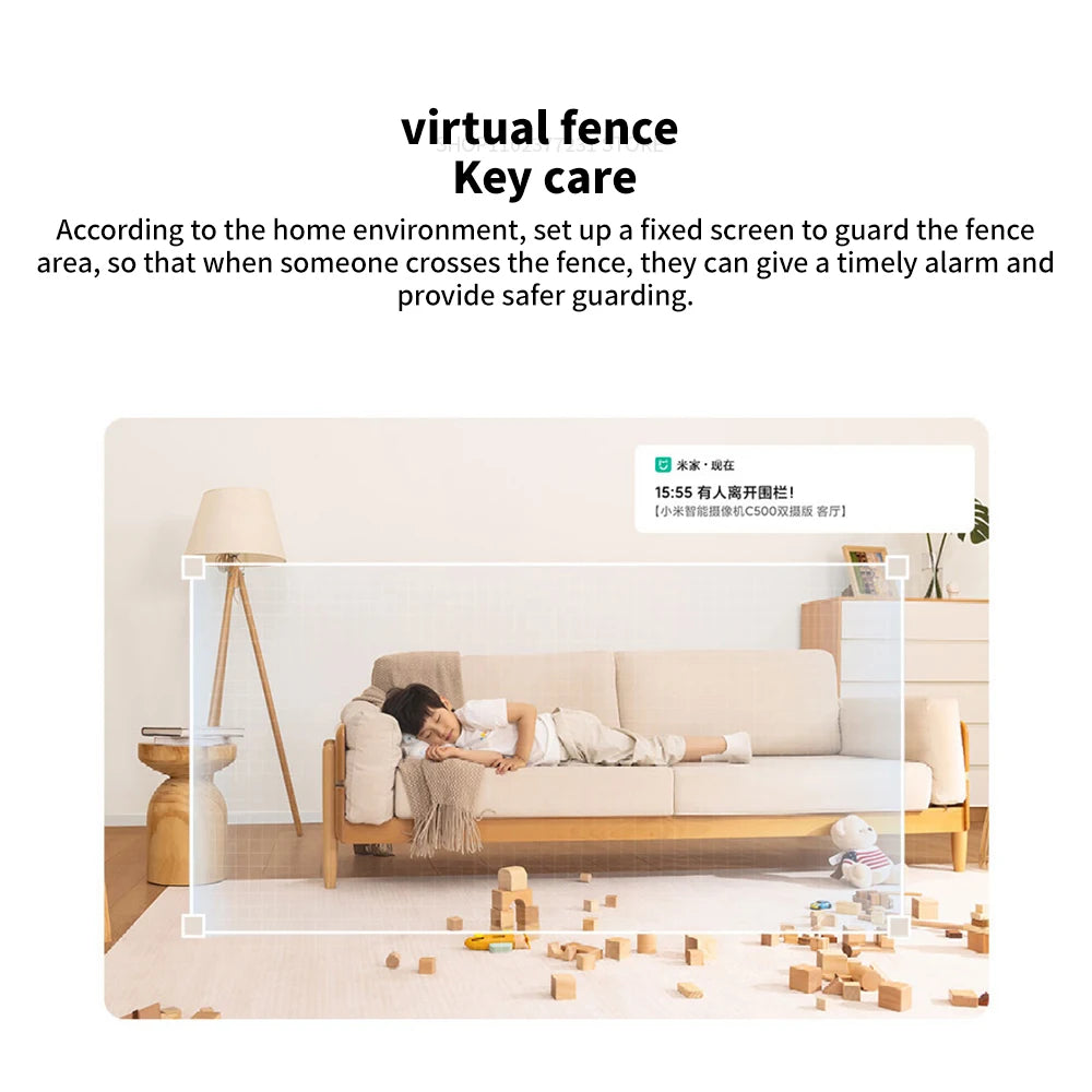 Xiaomi C500 Smart Camera Dual Lens PTZ 360° Pets&Facial Detection 4 Million pixels Full Color Night Vision WiFi 6 For MiHome app