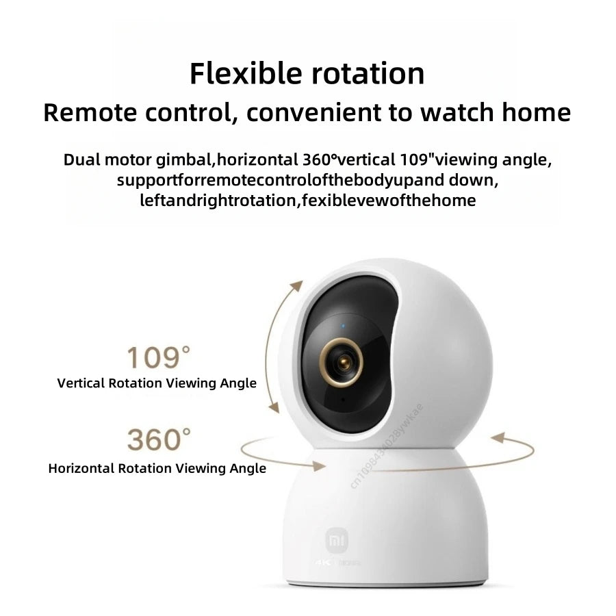 XIAOMI Smart Camera 4 8MP 4K UHD Indoor Monitoring Remote 360-degree No-dead-angle Night Vision Network Home Camera