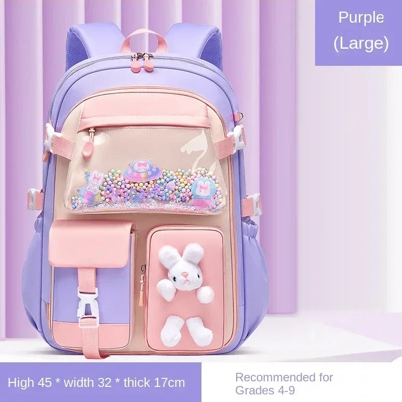 2025 Primary School Girls' Schoolbag Kawaii Lightweight Children's Bag Waterproof Bags Colorful Travel Backpack Mochilas Gifts