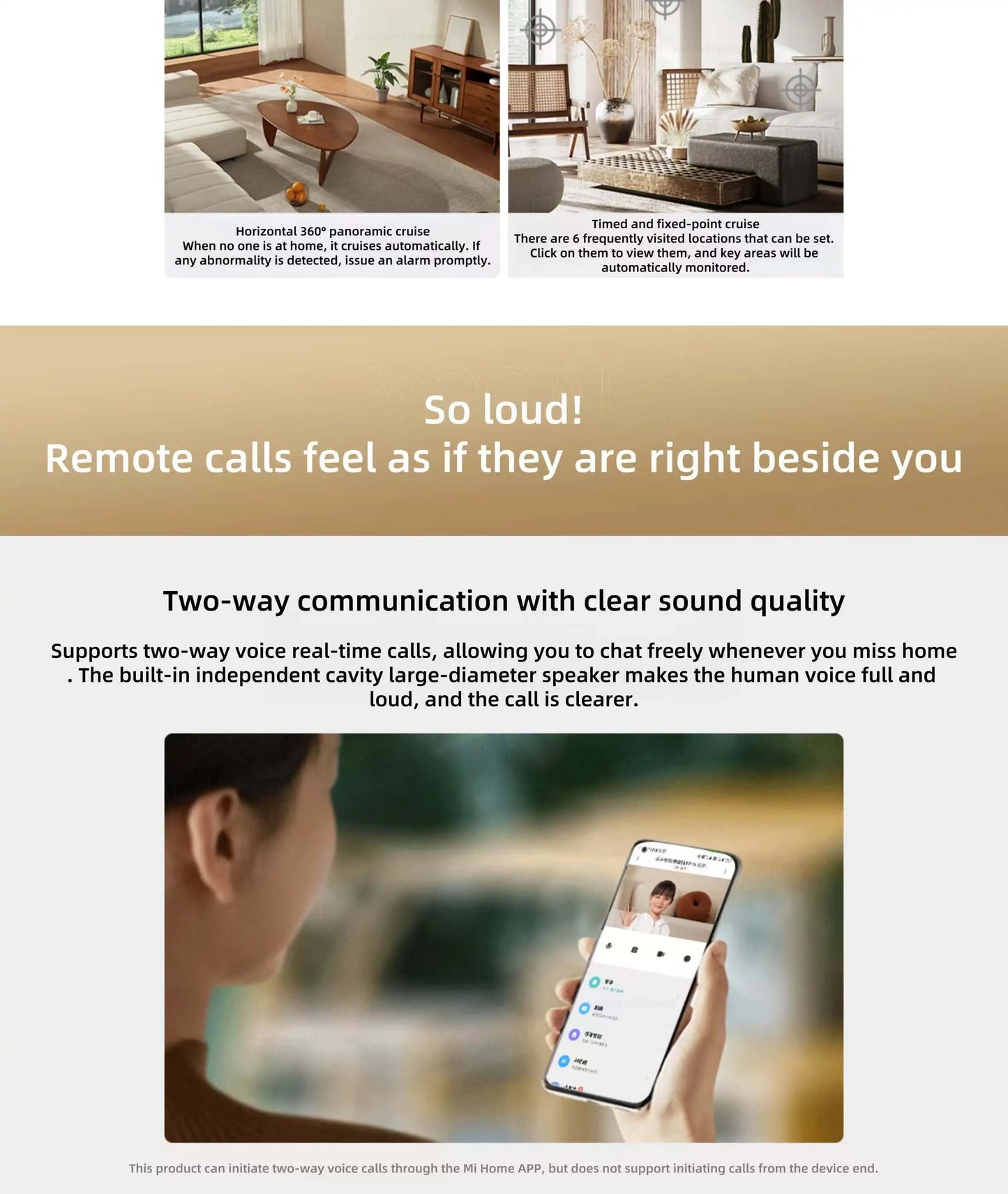 Xiaomi Smart Camera 3 Pro PTZ Version 360° Ultramicroscopic Full Color AI Human Pet Baby Cry DetectionHDR 2.4/5GHz Mesh Gateway