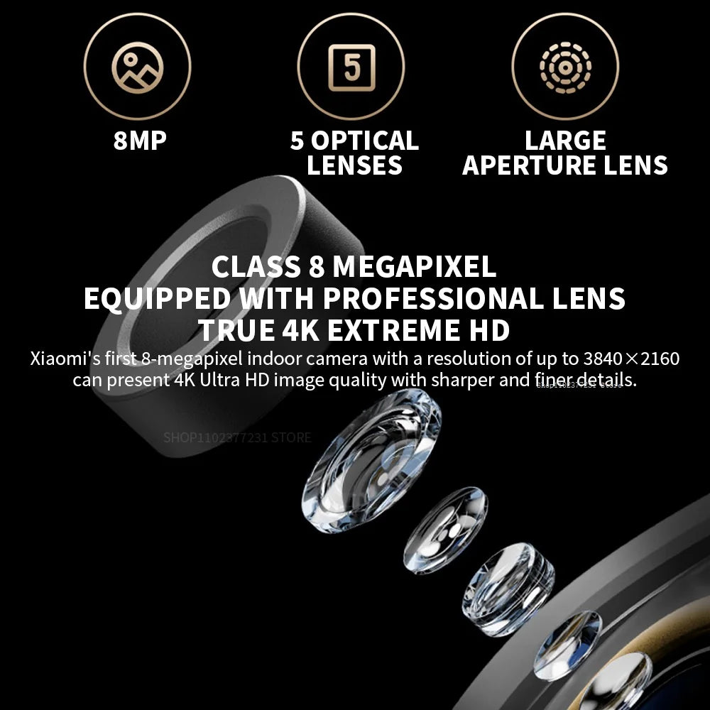 Xiaomi Smart Camera C700 4K 8 Megapixels 360° Panorama Dual-band Wi-Fi 6 AI Human Detection Pet Detection Home Security CN