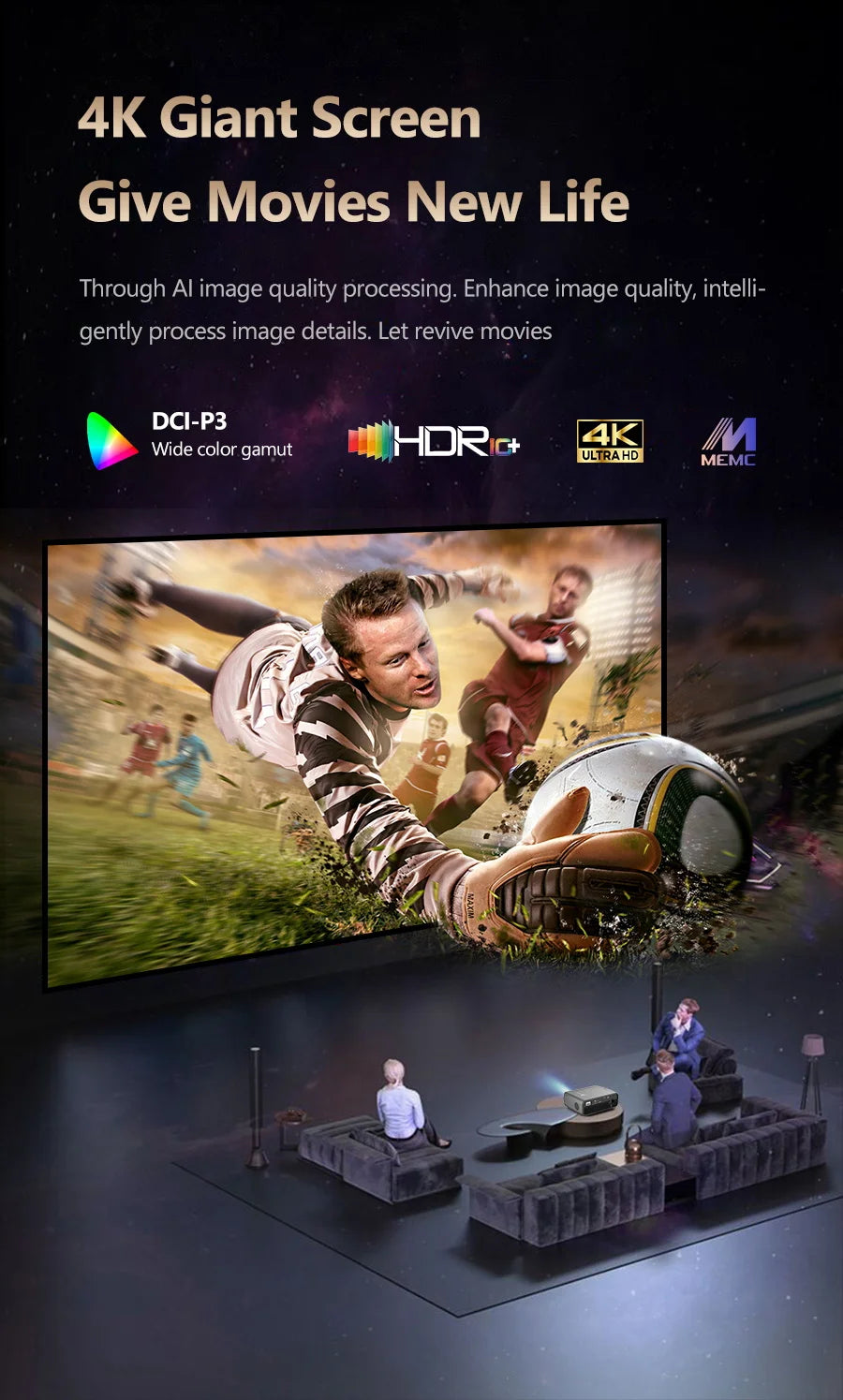 Projector 4k wifi Android 5G Full HD 1080P for home movie 15000 Lumen Video Projectors for Home Theater Cinema Beamer 1400 ANSI