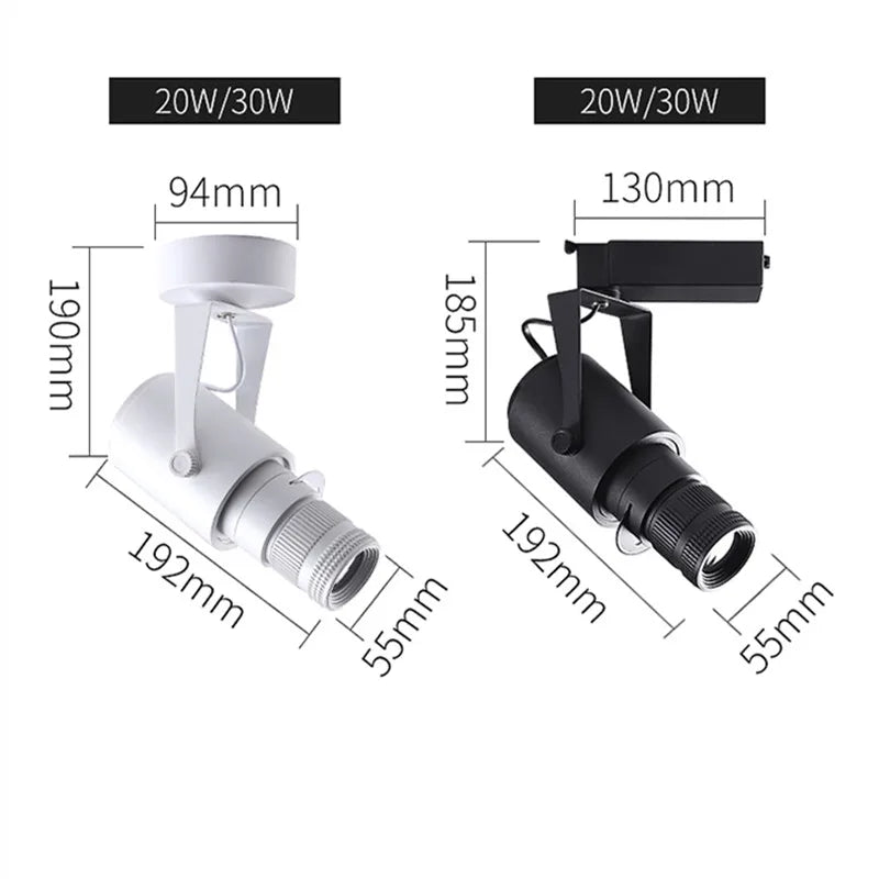 Round 7w 10w 15w 20w 30w RA95 COB Spotlights Background LED Track light Lamp KTV Bar Restaurant Cafe Museum Zoom Light Lighting