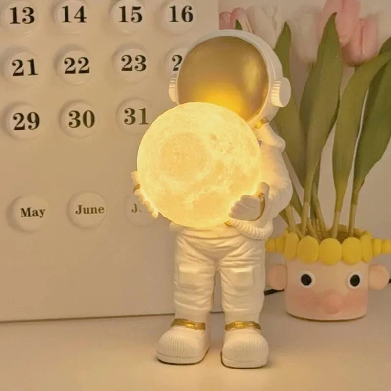 Astronaut Table Lamp Creative Astronaut LED Children's Room Bedroom Bedside Living Room Moon Wall Lamp Boy Planet Night Lamp