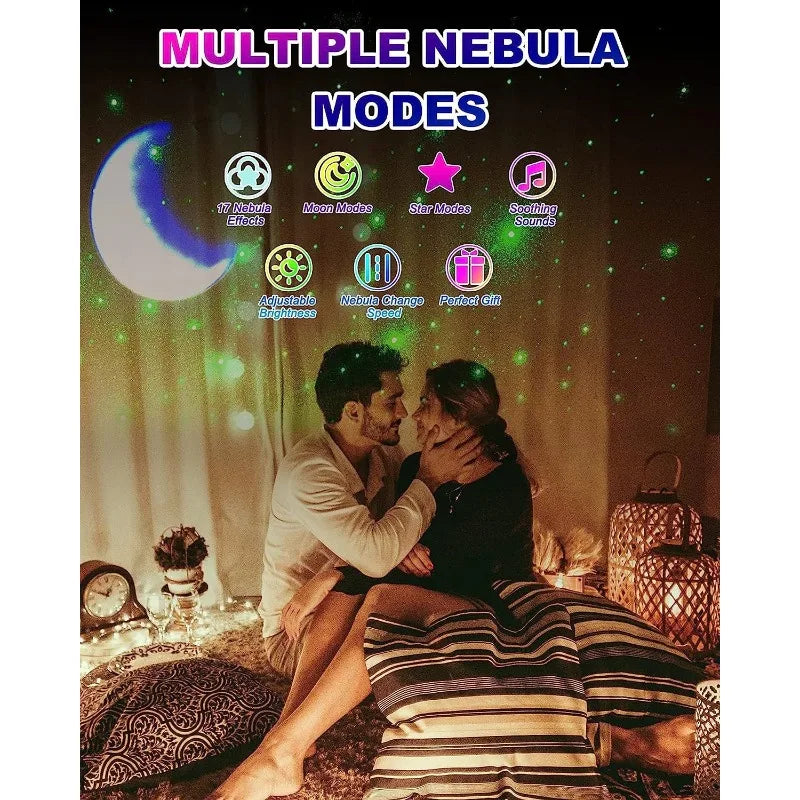Astronaut Galaxy Projector-Star Projector Bluetooth Speaker White Noise Star Moon Lights for Bedroom Starry Space Ceiling Lamp
