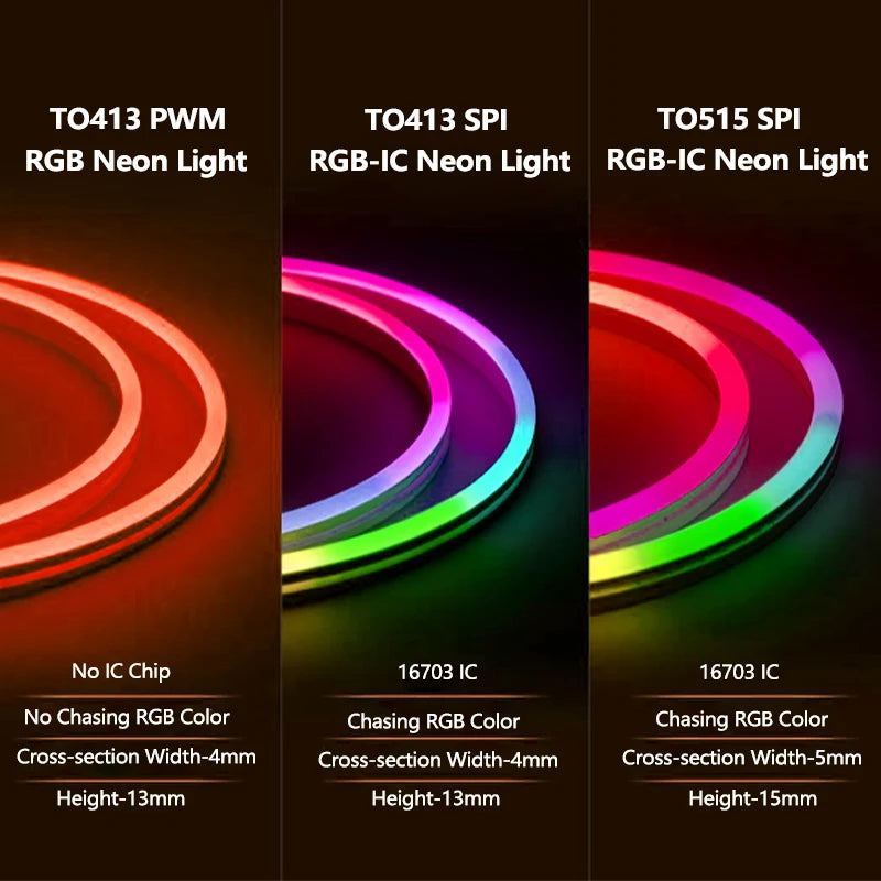 24V RGB Neon LED Strip Light Waterproof Neon Strip Music Sync Bluetooth App and Remote Control for Room Outdoors Decor Lighting