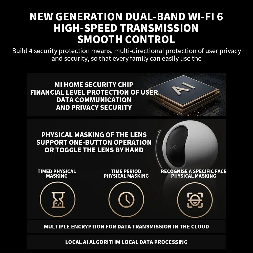 New Xiaomi Smart Camera C700 8MP 4K Ultra HD Low Light Full-color Baby Cry Detection Two-Way Voice Call Surveillance Camera