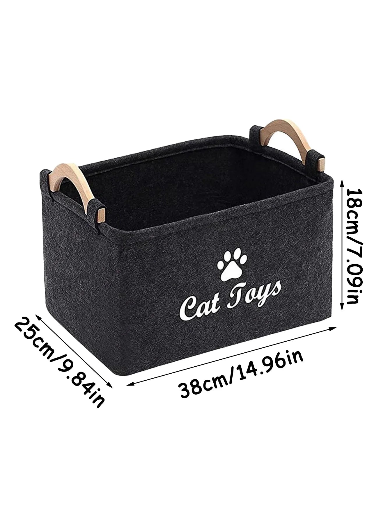 Felt Pet Toy Box Cat and Dog Toy Storage Box Pet Box Toy Storage Box, Suitable for Organizing Pet Supplies Collar Accessories