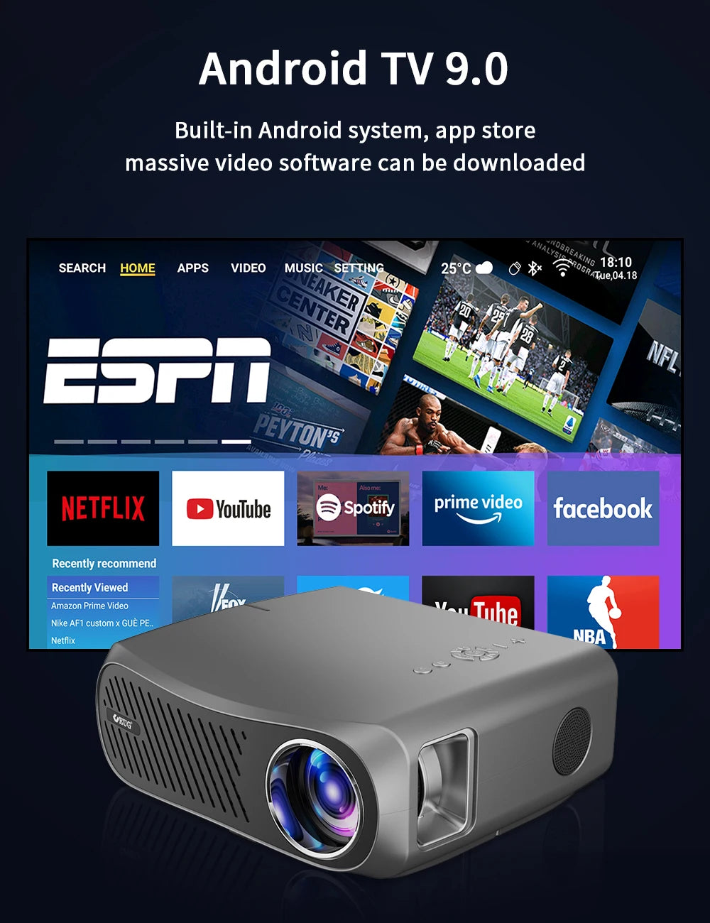 Projector 4k wifi Android 5G Full HD 1080P for home movie 15000 Lumen Video Projectors for Home Theater Cinema Beamer 1400 ANSI