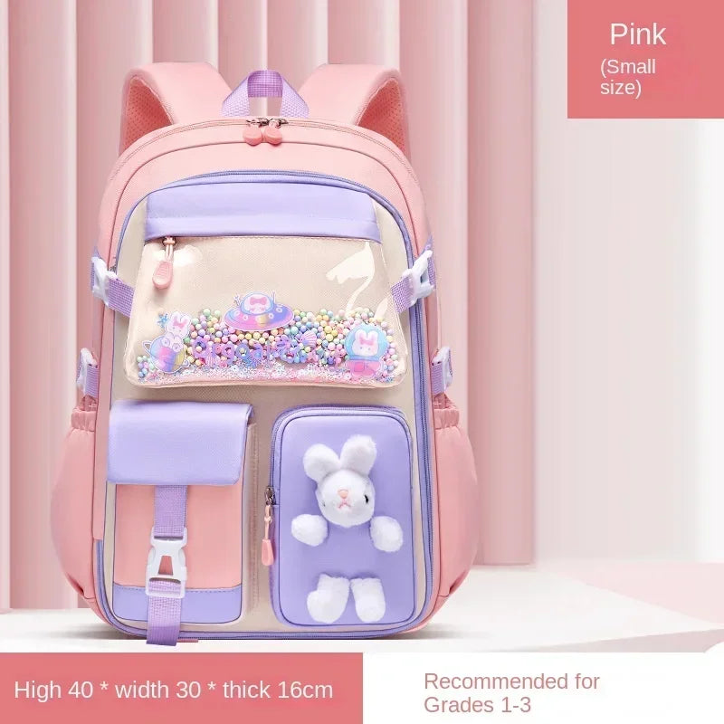 2025 Primary School Girls' Schoolbag Kawaii Lightweight Children's Bag Waterproof Bags Colorful Travel Backpack Mochilas Gifts