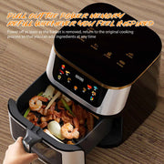 12L air fryer with intelligent smoking program 2800W large multifunctional capacity stainless steel