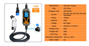 feyree EV Charger Type2 7KW 32A EVSE Portable Charging Box CEE Male Plug Type1 GB/T Cord 5M Charging Cable for Electric Vehicle