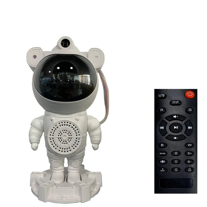 Astronaut Galaxy Projector-Star Projector Bluetooth Speaker White Noise Star Moon Lights for Bedroom Starry Space Ceiling Lamp