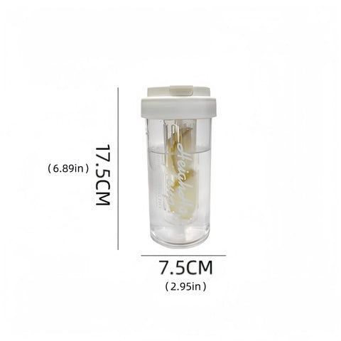 600ml Large Capacity Sports Water Bottle Transparent Plastic Straw Cup with Hand Rope Outdoor Travel Cycling Hiking Gym Jugs