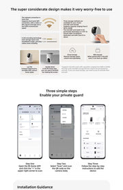 Xiaomi Smart Camera 3 Pro PTZ Version 360° Ultramicroscopic Full Color AI Human Pet Baby Cry DetectionHDR 2.4/5GHz Mesh Gateway