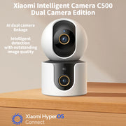 Xiaomi C500 Smart Camera Dual Lens PTZ 360° Pets&Facial Detection 4 Million pixels Full Color Night Vision WiFi 6 For MiHome app