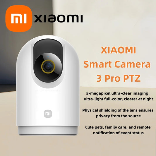 Xiaomi Smart Camera 3 Pro PTZ Version 360° Ultramicroscopic Full Color AI Human Pet Baby Cry DetectionHDR 2.4/5GHz Mesh Gateway