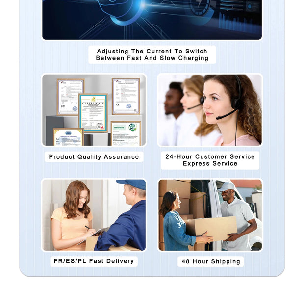 feyree EV Charger Type2 7KW 32A EVSE Portable Charging Box CEE Male Plug Type1 GB/T Cord 5M Charging Cable for Electric Vehicle