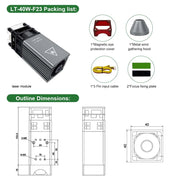 LASER TREE 20w 40W 80W Laser Module 450nm Laser Head Blue Laser for Cnc Laser Engraving Cutting Machine WoodWorking DIY Tools