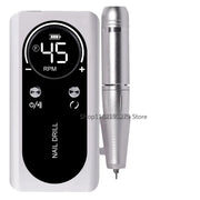 NEW Professional 45000RPM Electric Portable Nail Drill Machine Rechargeable Low Noise Nail Sander File for Manicure Salon Tool