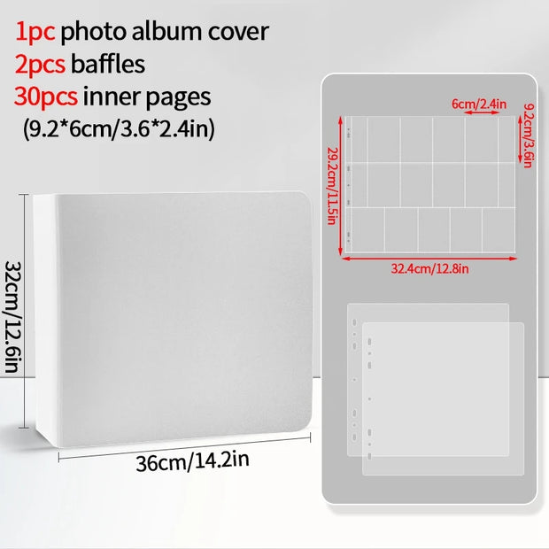Large Photo Binder Photocard Holder 5/7/9/13/15 Grid Photo Cover Inner Pages Sleeve Photocard Binder Card Collect Book 포토카드 바인더
