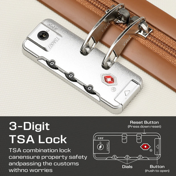 Travel Luggage Suitcase Set, Expandable Lightweight Carry on Suitcase with Duffel Bag,Toiletry Bag,TSA Lock,Spinner Wheels