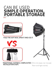 TRIOPO 55cm 65cm 90cm 120cm Foldable Octagon Softbox Tripod Grip for Godox V860III V1 AD200Pro Yongnuo Speedlite Flash Light
