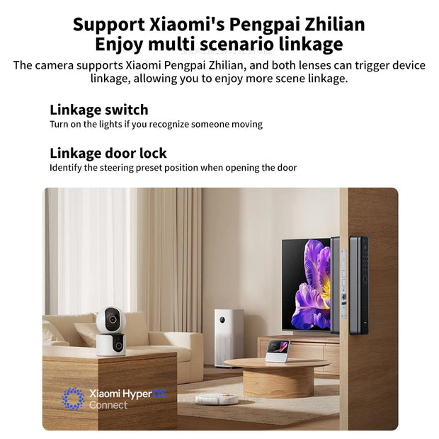 Xiaomi C500 Smart Camera Dual Lens PTZ 360° Pets&Facial Detection 4 Million pixels Full Color Night Vision WiFi 6 For MiHome app