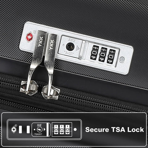 KONO Hard Case Expandable 4 Roll TSA Lock Lightweight hand luggage 55cm Medium 65cm Large 75cm Trolley