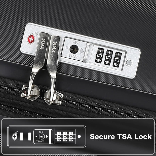 KONO Hard Case Expandable 4 Roll TSA Lock Lightweight hand luggage 55cm Medium 65cm Large 75cm Trolley