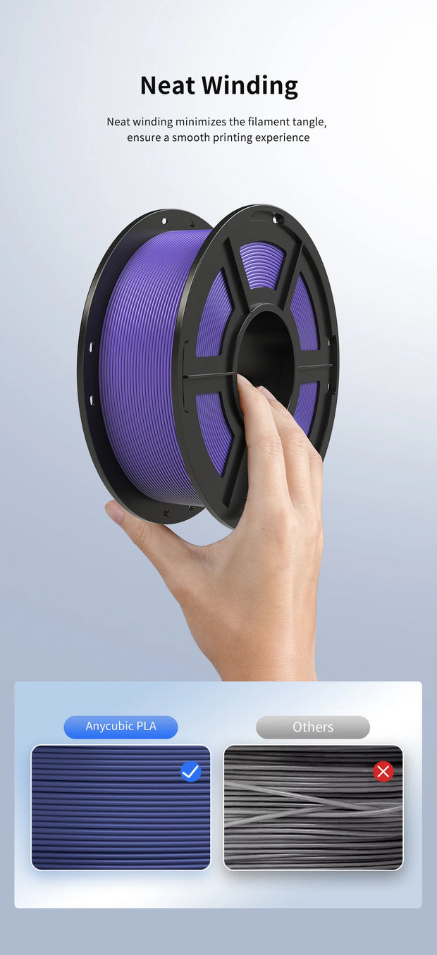ANYCUBIC 3D Printer Filament PLA Multicolour 1.75mm RFID Eco-friendly Plastic Rubber Material For FDM 3D Printer K3 Combo S1C