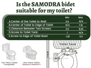 Samodra Toilet Bidet Shower Ultra-thin Bidet Toilet Seat Attachment Non-electric Bidet sprayer Dual Nozzles Frontal & Rear Wash