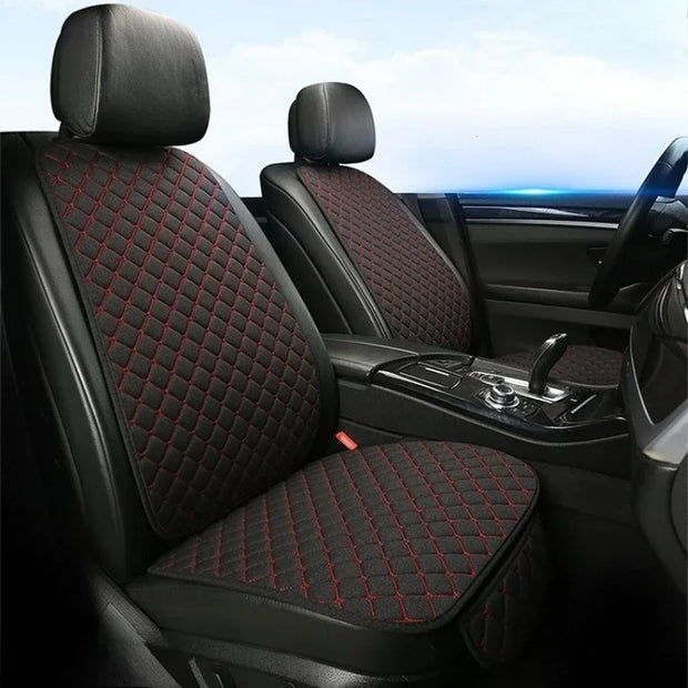 Universal Car Seat Cover Protector Linen Front Rear Back Flax Summer Cushion Pad Mat Sedan Suv Pick-up Car Interior Accessories