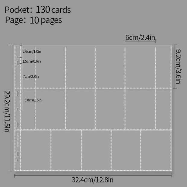 Large Photo Binder Photocard Holder 5/7/9/13/15 Grid Photo Cover Inner Pages Sleeve Photocard Binder Card Collect Book 포토카드 바인더